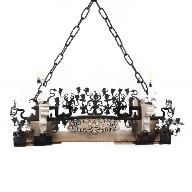 antique-repurposed-sicilian-goat-cart-chandelier
