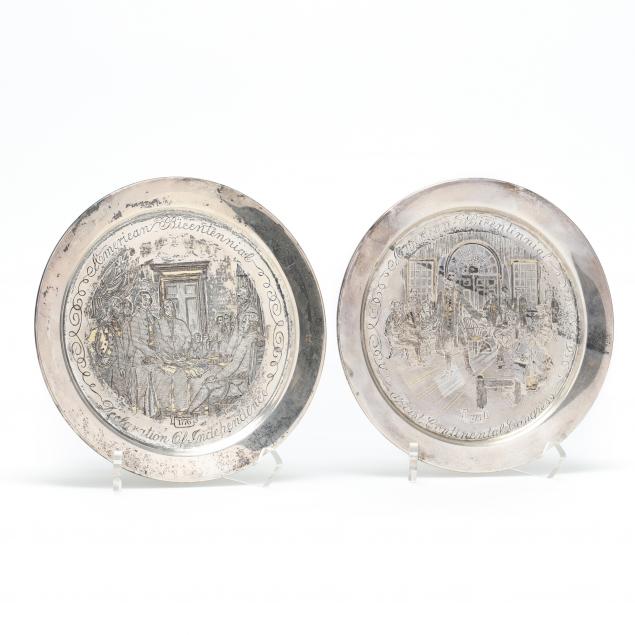 a-pair-of-sterling-silver-bicentennial-plates