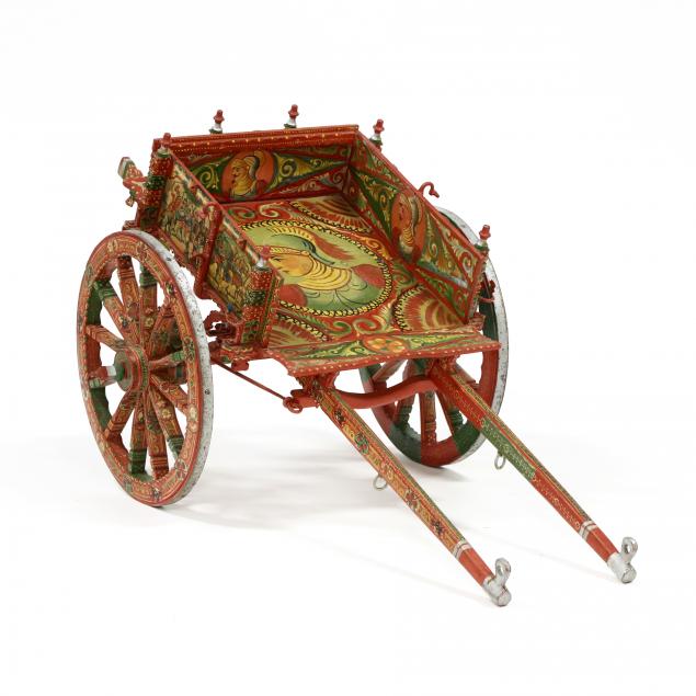 vintage-painted-sicilian-goat-cart