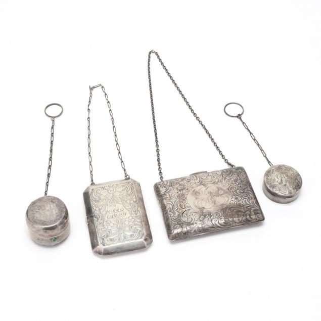 four-antique-sterling-silver-coin-purses