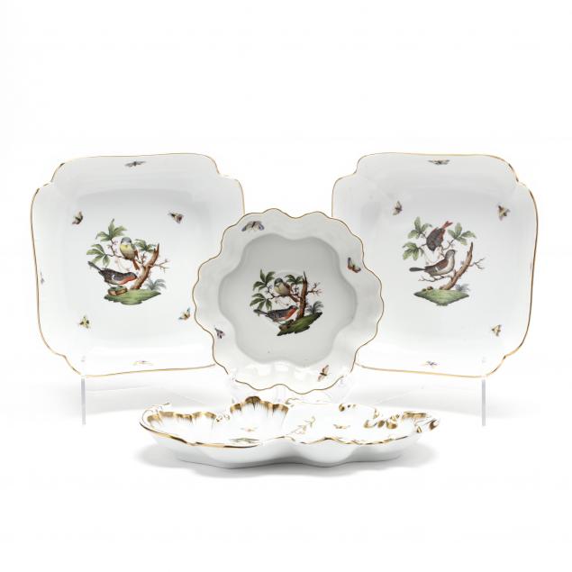 four-herend-porcelain-serving-dishes-rothschild-bird