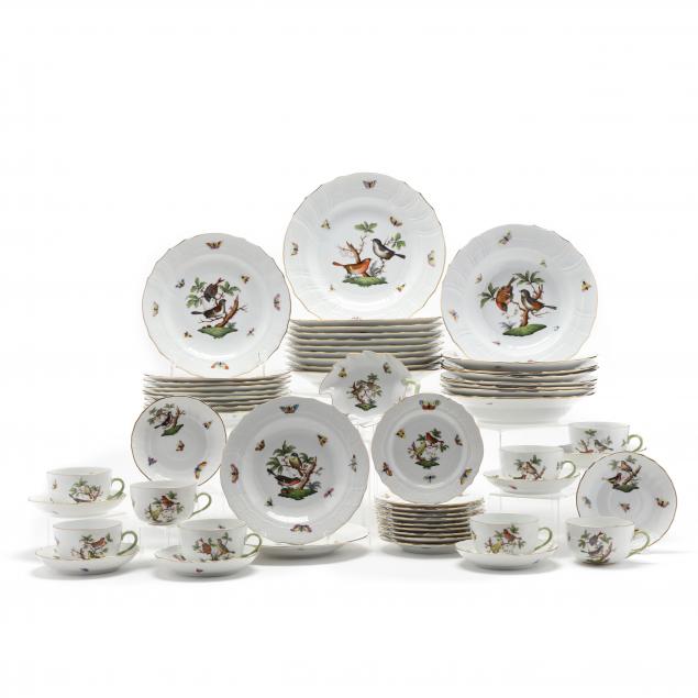 a-partial-set-of-herend-rothschild-bird-dinnerware