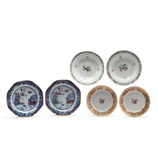 three-pairs-of-chinese-export-porcelain-plates