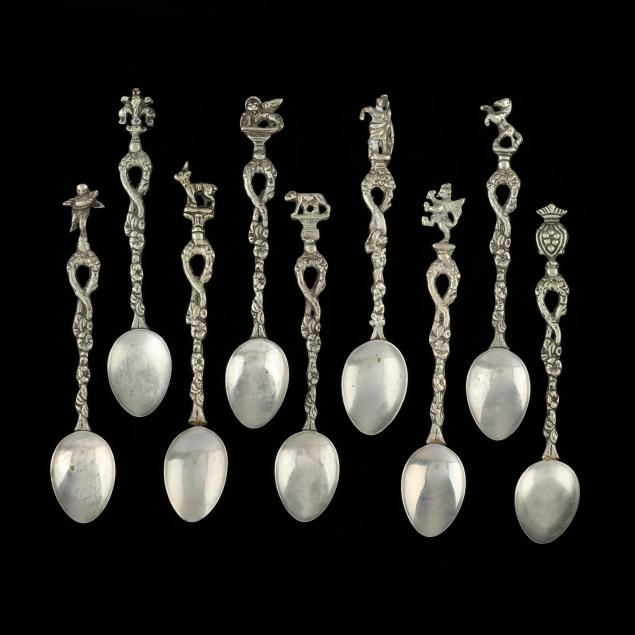 a-set-of-nine-antique-italian-silver-demitasse-souvenir-spoons