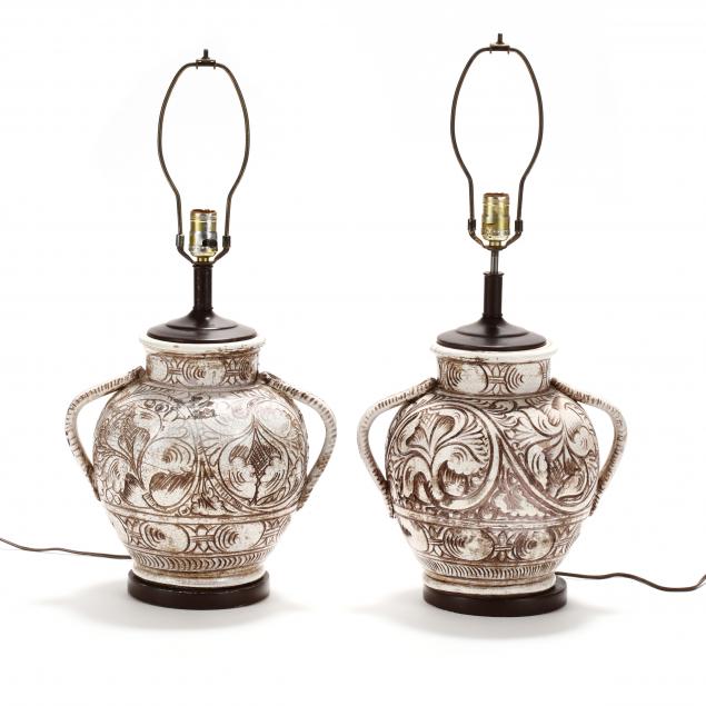 pair-of-vintage-italian-pottery-table-lamps