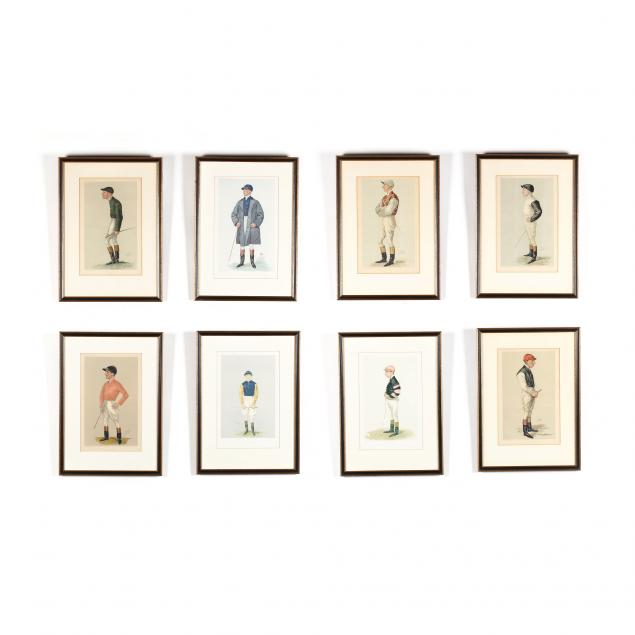 group-of-8-vanity-fair-prints-of-jockeys