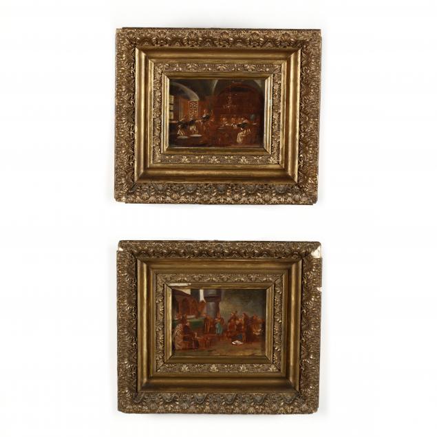 continental-school-late-19th-century-a-pair-of-genre-scene-paintings