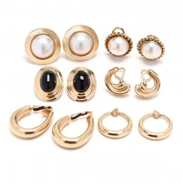 six-pairs-of-14kt-gold-earrings