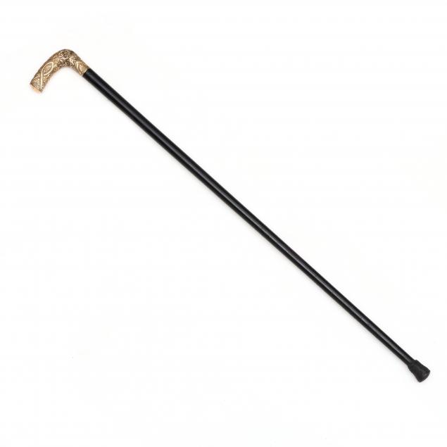 walking-cane-with-gold-filled-handle