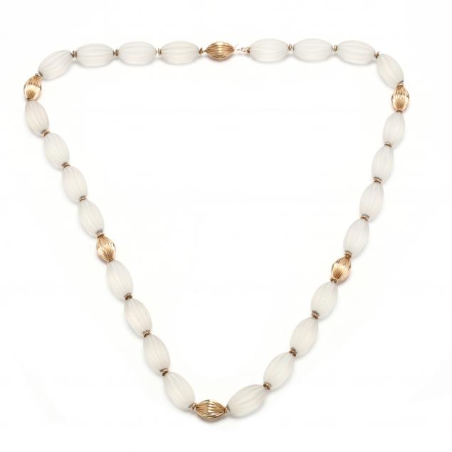 a-gold-and-frosted-rock-crystal-bead-necklace