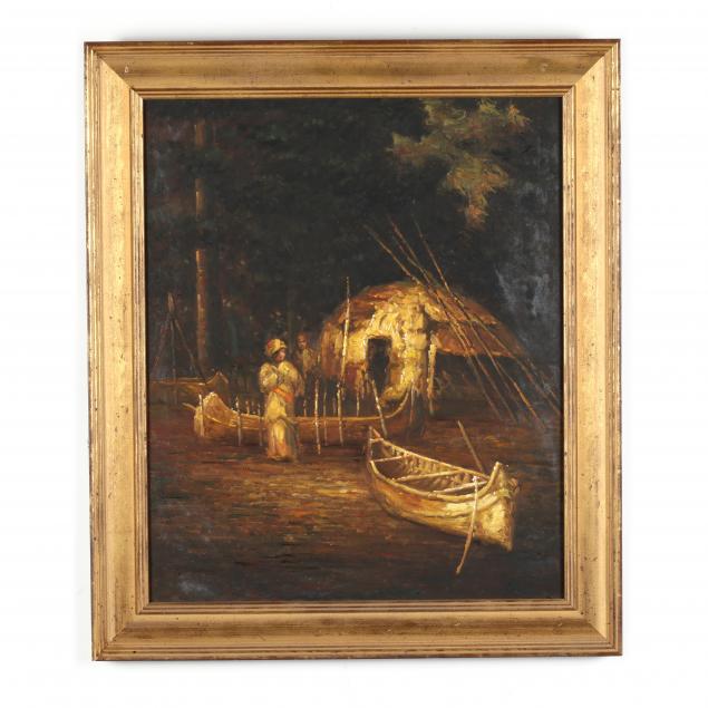 a-contemporary-painting-of-an-algonquin-village-scene