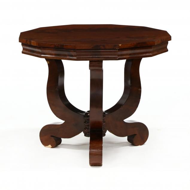 late-american-classical-mahogany-center-table
