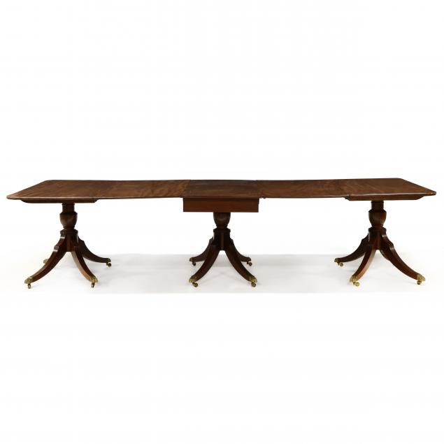 regency-style-mahogany-triple-pedestal-dining-table