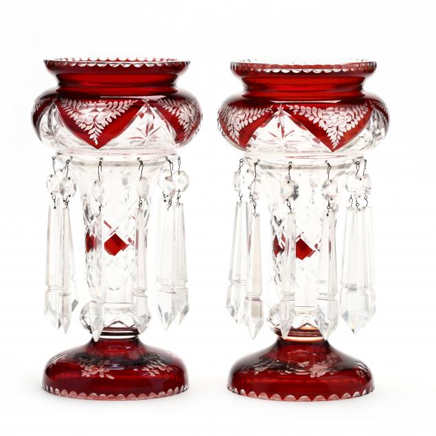 pair-of-bohemian-cut-to-clear-mantel-lusters