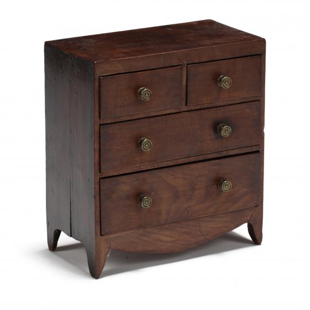 antique-english-walnut-miniature-chest-of-drawers