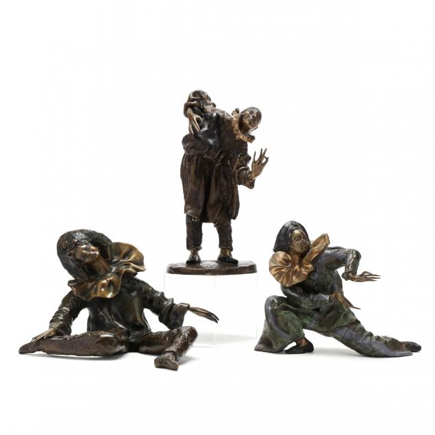 yvette-lamoureux-french-three-bronze-i-commedia-dell-arte-i-characters