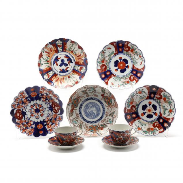 a-group-of-japanese-imari-porcelain-tableware