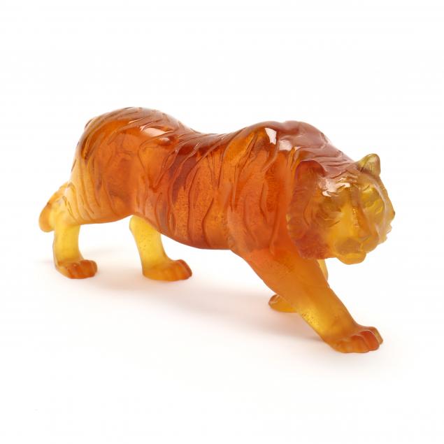 daum-pate-de-verre-glass-prowling-tiger