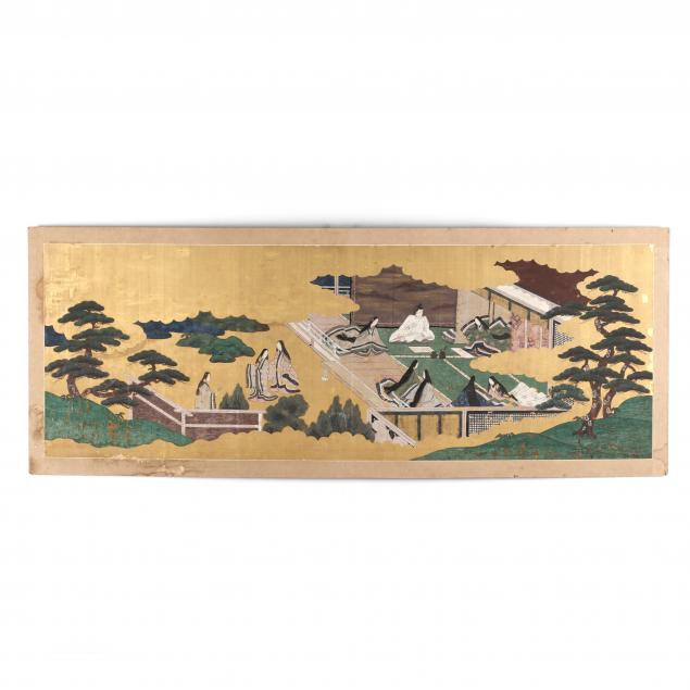 a-japanese-painting-of-the-tale-of-genji-on-silk