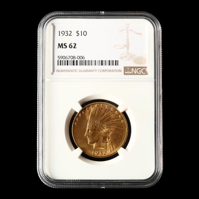 1932-10-gold-indian-head-eagle-ngc-ms62