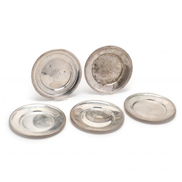 five-sterling-silver-bread-plates