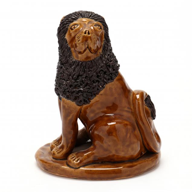 nc-folk-pottery-billy-ray-hussey-seated-lion