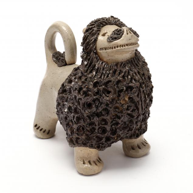 nc-folk-pottery-billy-hussey-salt-glazed-lion