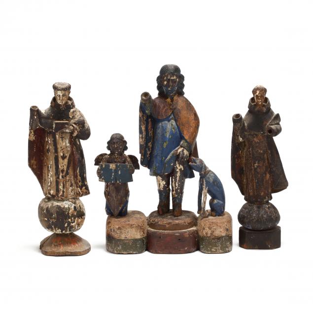 three-antique-santos-figures