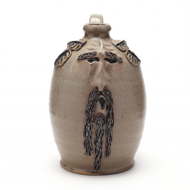 nc-folk-pottery-billy-ray-hussey-worried-face-jug