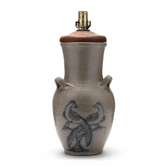 nc-pottery-billy-ray-hussey-stoneware-table-lamp