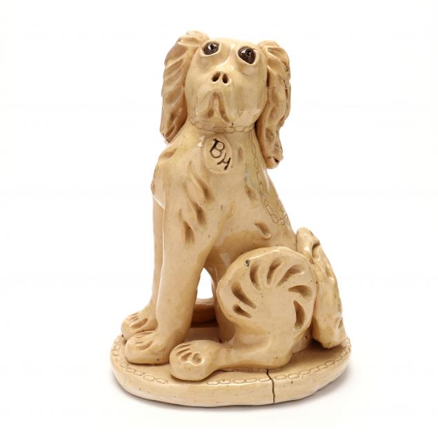 nc-folk-pottery-billy-ray-hussey-seated-spaniel