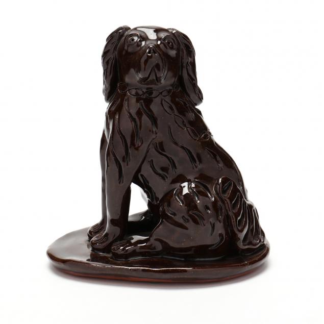 nc-folk-pottery-billy-ray-hussey-seated-spaniel