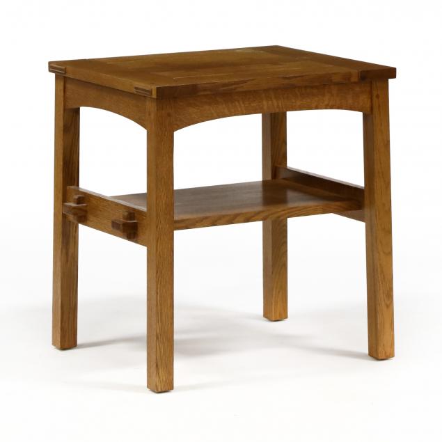 stickley-mission-oak-two-tiered-table