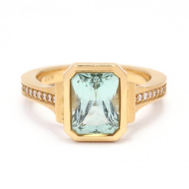 22kt-gold-green-tourmaline-and-diamond-ring-jewelsmith