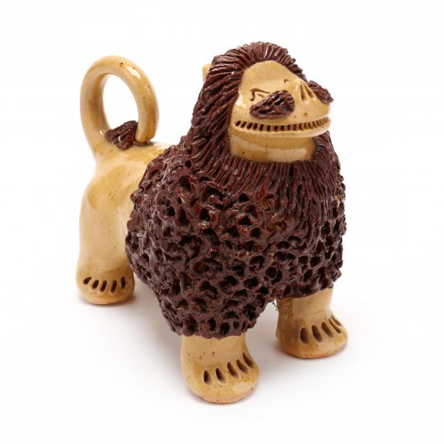 nc-folk-pottery-billy-ray-hussey-standing-lion