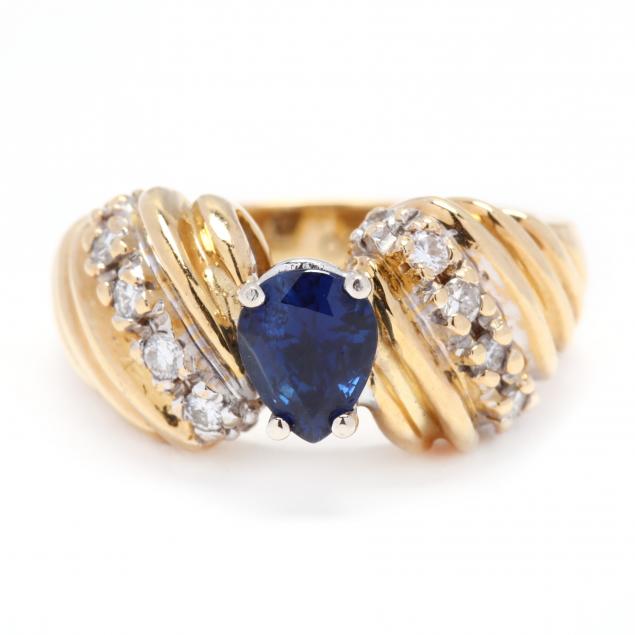 gold-sapphire-and-diamond-ring-signed