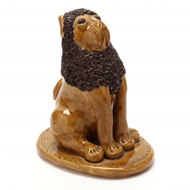 nc-folk-pottery-billy-ray-hussey-brown-eyed-lion