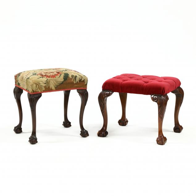 two-chippendale-style-mahogany-stools
