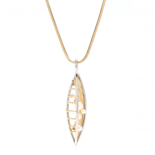 18kt-gold-silver-and-pearl-necklace-phillip-dismuke-for-jewelsmith