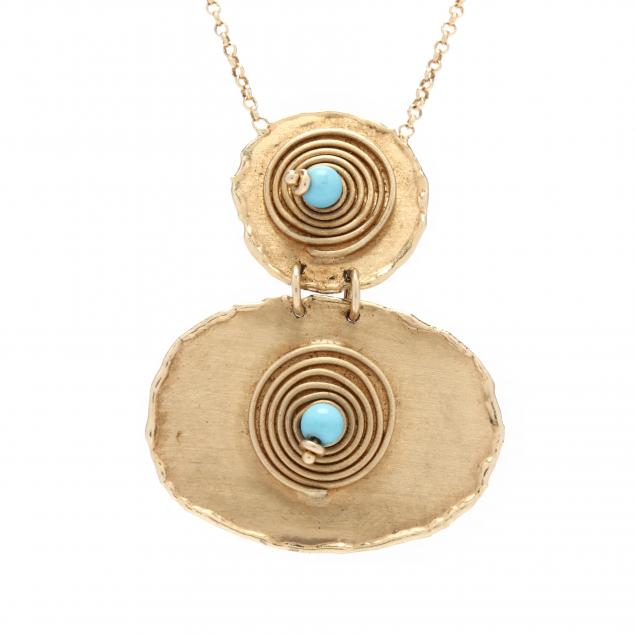 modern-14kt-gold-and-turquoise-necklace-italy