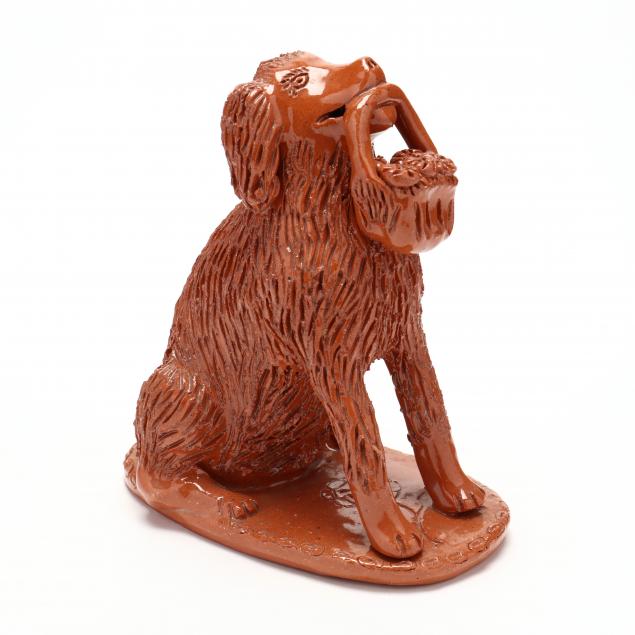 nc-folk-pottery-billy-ray-hussey-redware-dog