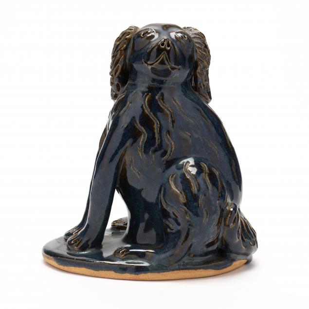 nc-folk-pottery-billy-ray-hussey-seated-cocker-spaniel