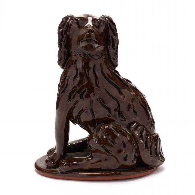 nc-folk-pottery-billy-ray-hussey-seated-spaniel