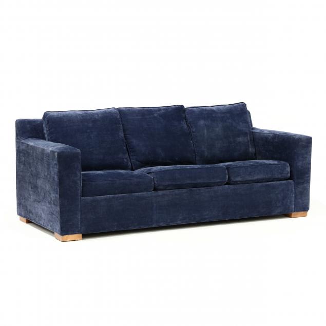 contemporary-blue-upholstered-sofa