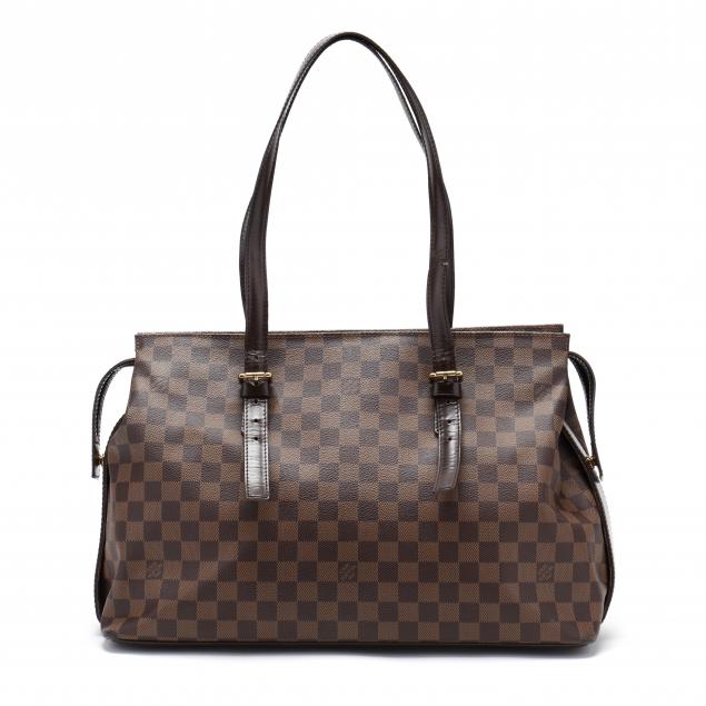 Louis Vuitton Damier Ebene Chelsea Zip Tote Shoulder Bag 87lk328s