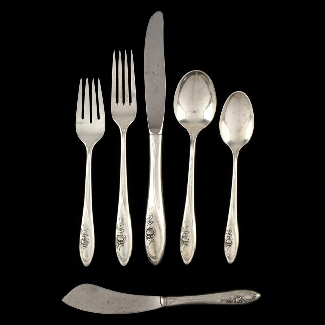 towle-sculptured-rose-sterling-silver-flatware-service