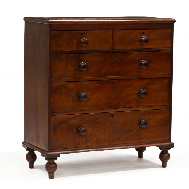 english-late-sheraton-mahogany-chest-of-drawers
