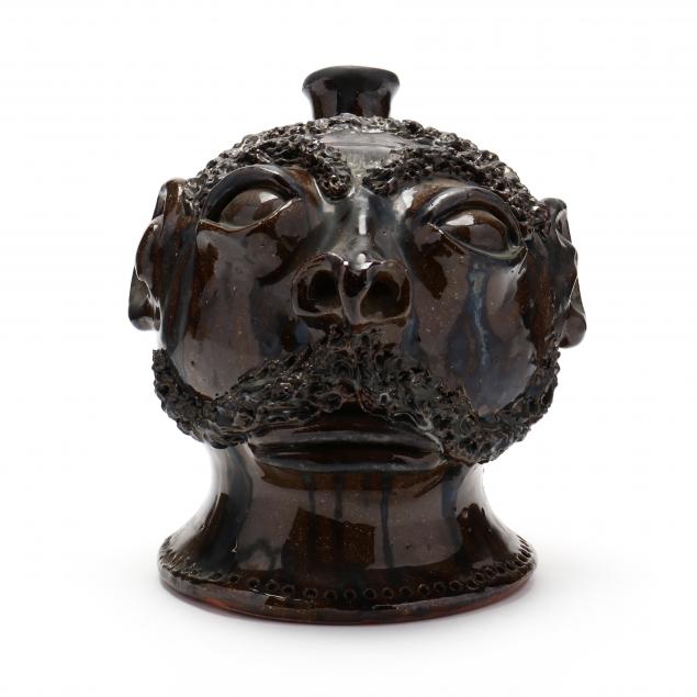 nc-folk-pottery-billy-ray-hussey-face-jar