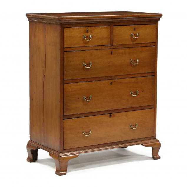 southern-chippendale-cherry-chest-of-drawers