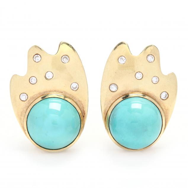 gold-turquoise-and-diamond-earrings